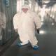 Disposable Microporous SMS PP White Protective Coveralls  Type 5 / 6