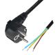10M EU CEE7/7 3pin Plug Black Ac Set Angle Plug Cable Standard Vde Extension Power Cord