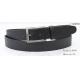 Pointed Belt Tip PU Mens Black Dress Belt Nickel Satin Zinc Alloy Buckle Available