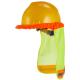 Polyester Breathable Hard Hat Shade Accessories Orange Hard Hat Neck Shield