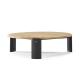 Oak Veneer Round Coffee Table Natural Wood Top Coffee Table Customized