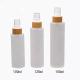 100ml Frosted Glass Bottle with Bamboo Pump Cosmetic Toner Container Skin care