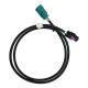 Durable Coaxial FAKRA HSD LVDS 4 Pin Cable , Straight HSD Female To Male Cable