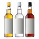 Industrial Beverage 250ml 500ml 750ml Flat Whisky Bottle Glass with Screw Cap