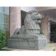 Outdoor Decorative Sitting Granite Marble Lion Sculpture Customized