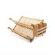 Wood Color Bamboo Kitchen Rack , Bamboo Dish Rack With Utensil Holder