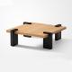 Matt Finish Square Coffee Table Central Wood And Metal Coffee Table