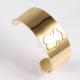 Custom Cuff 316L Stainless Steel Bangle Bracelet OEM / ODM With Gold Plated