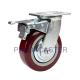 6 Inch Caster Wheels Heavy Duty Polyurethane Casters With Double Lock Brake