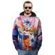 SGS Custom Anime T Shirts Round Neck Hoodie With Front Pocket /  3D Printed Sweatshirts