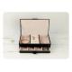 SGS Leather Ring Jewelry Packaging Boxes Drawe Black Color 19.1*14.2*7.3cm