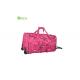 Printing Material Wheeled Duffel Rolling Luggage Bag