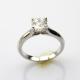 925 Silver Engagement Ring with Solitaire Clear Cubic Zirconia(F89)