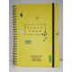 Yellow Color PVC Hard Cover Spiral Notebook Printing For Promotional Gift