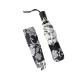 Flower Design Automatic Folding Umbrella With 9 Ribs And Plastic Handle