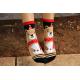 Lovely christmas bear patterned design winter cotton socks for women