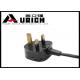 3 Prong British Power Cord For Electric Skillet / Computer 250V 16A Black Color