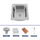 9 Inches Depth Kitchen Sink Top Mount With Rectangular Bowl Shape