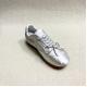 Women comfort silk shoes with cotton make silver color and low-cut