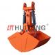 HARDOX400 Q345 120 Ton Excavator Hydraulic Grab Bucket