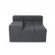 Nordic Linen Filled Velvet Grey Fabric Modular Sofa For Living Room