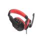 Red Noise Cancelling Gaming Headset For Music Listening , Laptop Gaming Headset