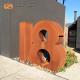 400mm Corten Steel Free Standing Letter Box Outdoor For Postal Service