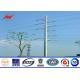 133kv 30ft 35ft 40ft Metal Utility Poles Galvanized With  Certification