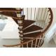 Prima Home Modular Spiral Staircase With Laminated Tempered Glass Tread And Post Railing