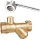 1403 Magnetic Lockable Brass Ball Valve DN20 DN25 DN32 with Straight Line Patterned Stemhead & Built-in Filter Function