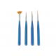 Cosmetic Blue Nail Art Design Brushes , 4 Piece Cosmetic Nail Art Brush