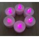 Mini plastic battery operated red flameless LED candles for shopping mall