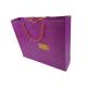 Custom Logo Gold Hot Stamping Purple Color Printing 300G Matte Art Paper Material OEM Design Paper Bag