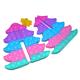 3D Large Tie Dye Christmas Tree Fidget Toy Cute Anxiety Popper Game Gift For Kid