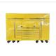 Black Garage Storage Cabinet Set with Yellow Tool Box Cabinet and Proworks Tool Chest