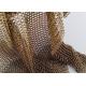 Brass Color Chainmail Mesh Curtain Interior Space Decoration 0.53MM 3.81MM