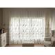 Country Style white window curtains , Embroidered modern bedroom curtains