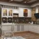 Wooden Floor To Ceiling Classical Kitchen Cabinets Carcasses OEM
