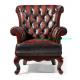 luxury Europe style Chesterfield solid wood boss visitor chair