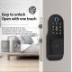 Security Fingerprint Smart Door Lock DC6V Black Nickel For Apartment