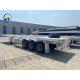 1820mm Tread Heavy Duty 3 Axles 40FT Skeleton Semi Container Trailer for Heavy Load Us