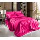 Luxurious Satin Fitted Sheet Queen Hypoallergenic Queen Bed Satin Sheets Set Machine Washable Bedding Collection