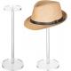 Clear Acrylic Plastic Hat Stands, Tabletop Decorative Wig Holders, Set of 2