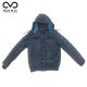Navy Color Mens Short Padded Jacket Chest Pockets Microfibre Insulation