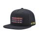 Custom 6 Panel Black Acrylic Closed Back Flex Fit Gorras Cap Embroidery sublimation Logo Underbrim Hip Hop Snapback cap