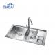 Handmade Double Bowl kitchen Sinks SUS304 stainless steel Kitchen Sinks