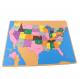 Montessori Puzzle Map - Puzzle of USA