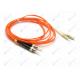 Duplex LC To ST Fiber Jumper , Multimode Fiber Patch Cable PC Polishing Type