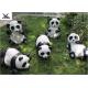 Outdoor High Simulation Panda Fiberglass Statues For Amusement Park Decoration