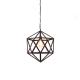 ECOBRT Industrial Polyhedron Pendant Light Vintage Pendant Lighting Antique Hanging Light 1 Light Barn Metal Light